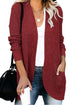 Pocket Knitted Solid Color Cardigan